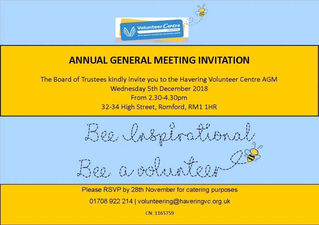 Annual General Meeting | Havering Volunteer Centre